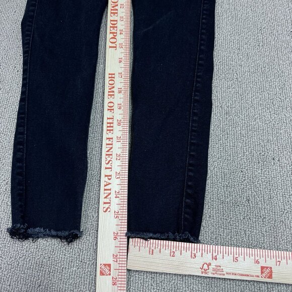 Old Navy Jeans Extra High Rise Rockstar Super Skinny Black Pockets Size 0 - Picture 4 of 12